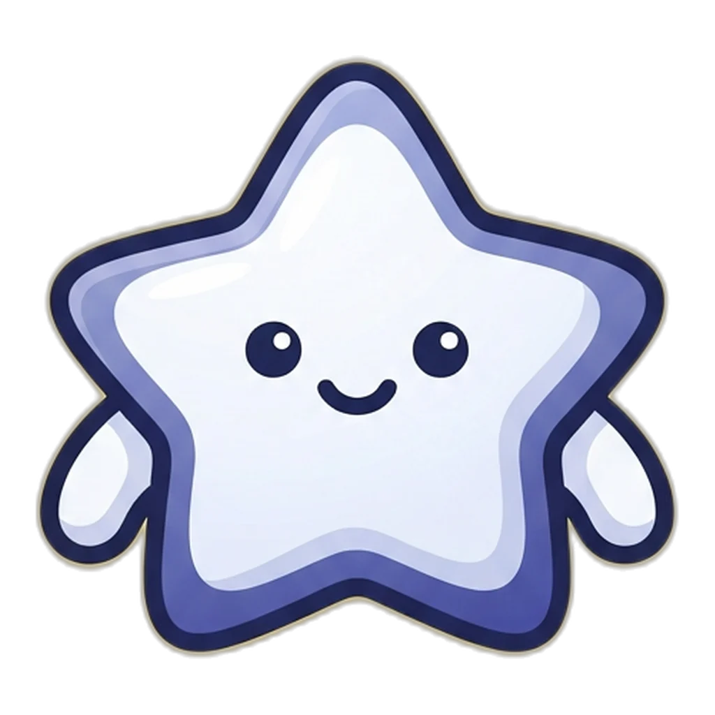 Sparkle the star sprite above a short post card containing a link preview card