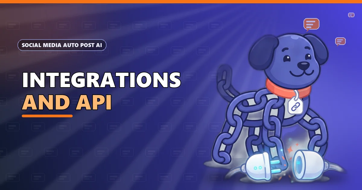 Linky the chain-link dog connecting two plugs for the integrations guide