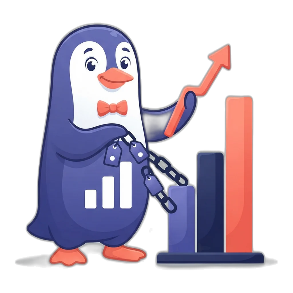 Graphy the bar-chart penguin attaching tags to links that feed a bar chart